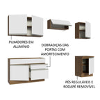 Armário de Cozinha Completa 260cm Rustic/Branco Glamy Madesa 05