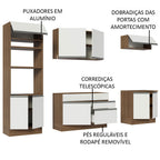 Armário de Cozinha Completa 270cm Rustic/Branco Glamy Madesa 13