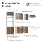 Armário de Cozinha Completa 270 cm Branco/Rustic Glamy Madesa 17