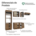 Armário de Cozinha Completa 270 cm Rustic Glamy Madesa 17