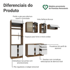 Armário de Cozinha Completa 270 cm Rustic/Branco Glamy Madesa 17