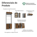 Armário de Cozinha Completa 270 cm Branco/Rustic Glamy Madesa 18