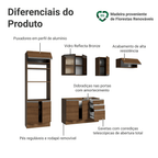 Armário de Cozinha Completa 270 cm Rustic Glamy Madesa 18