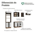 Armário de Cozinha Completa 270 cm Rustic/Branco Glamy Madesa 18