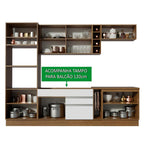 Armário de Cozinha Completa 290cm Rustic/Branco/Crema Vicenza Madesa 11