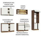 Armário de Cozinha Completa 310cm Rustic Branco Glamy Madesa 01