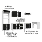 Armário de Cozinha Completa 315cm Branco/Preto Glamy Madesa 02
