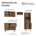 Armário de Cozinha Compacta 235cm Rustic Gourmet Madesa 01