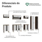 Armário de Cozinha Completa 305 cm Rustic/Branco Lille Madesa 01