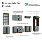Armário de Cozinha Completa 340 cm Rustic/Cinza Lux Madesa 03
