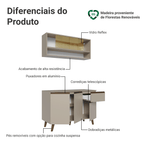 Armário de Cozinha Compacta 120 cm Crema Nice Madesa 01