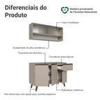 Armário de Cozinha Compacta 120 cm Crema Nice Madesa 02
