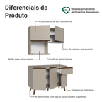Armário de Cozinha Compacta 120 cm Crema Nice Madesa 05