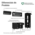Armário de Cozinha Completa 260 cm Preto Nice Madesa 03