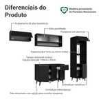 Armário de Cozinha Completa 260 cm Preto Nice Madesa 04