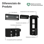 Armário de Cozinha Completa 260 cm Suspenso Preto Nice Madesa 10