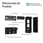 Armário de Cozinha Completa 300 cm Suspenso Preto Nice Madesa 07