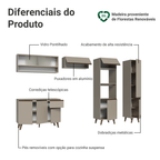 Armário de Cozinha Completa 300cm Crema Nice Madesa 08