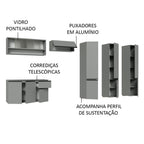 Armário de Cozinha Completa Suspenso 320cm Cinza Nice Madesa 05