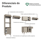 Armário de Cozinha Completa 340 cm Crema Nice Madesa 01
