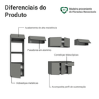 Armário de Cozinha Completa 340cm Suspensa Cinza Nice Madesa 02