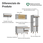 Armário de Cozinha Completa 260 cm Branco Pieta Madesa 01