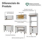 Armário de Cozinha Completa 310 cm Branco Pieta Madesa 01