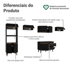 Armário de Cozinha Completa 330 cm Preto Pieta Madesa 01