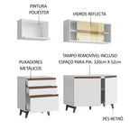 Armário de Cozinha Compacta 180cm Branco Reims Madesa 01