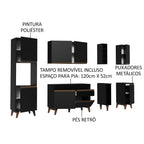 Armário de Cozinha Completa 235cm Preto Reims Madesa 02