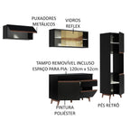 Armário de Cozinha Completa 250cm Preto Reims Madesa 03