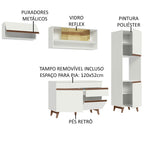 Armário de Cozinha Completa 250cm Branco Reims Madesa 04