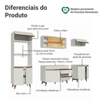 Armário de Cozinha Completa 260cm Branco Reims Madesa 02