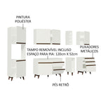 Armário de Cozinha Completa 260cm Branco Reims Madesa 05