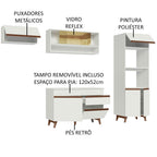 Armário de Cozinha Completa 260cm Branco Reims Madesa 07
