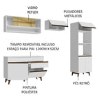 Armário de Cozinha Completa 260cm Branco Reims Madesa 12