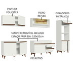 Armário de Cozinha Completa 310cm Branco Reims Madesa 02