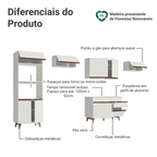 Armário de Cozinha Completa 330cm Branco Reims Madesa 01
