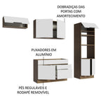 Armário de Cozinha Completa 270cm Rustic/Branco Stella Madesa 10