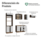 Armário de Cozinha Completa 270 cm Rustic/Branco Stella Madesa 13