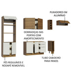 Armário de Cozinha Completa 290cm Rustic/Branco/Rustic Stella Madesa 02