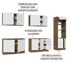 Armário de Cozinha Completa 310cm Rustic/Branco Stella Madesa 01