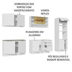 Armário de Cozinha Completa 310cm Branco Stella Madesa 02
