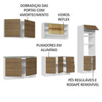 Armário de Cozinha Completa 310cm Branco/Rustic Stella Madesa 02
