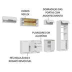Armário de Cozinha Completa 330cm Branco Stella Madesa 04
