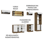 Armário de Cozinha Completa 330cm Rustic/Branco Stella Madesa 04