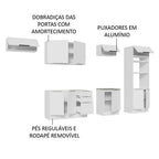 Armário de Cozinha Completa 330cm Branco Stella Madesa 05