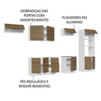 Armário de Cozinha Completa 330cm Branco/Rustic Stella Madesa 05
