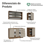 Armário de Cozinha Compacta 180 cm Rustic/Crema Vik Madesa 03