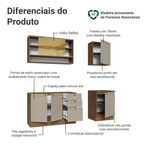 Armário de Cozinha Compacta 180 cm Rustic/Crema Vik Madesa 04